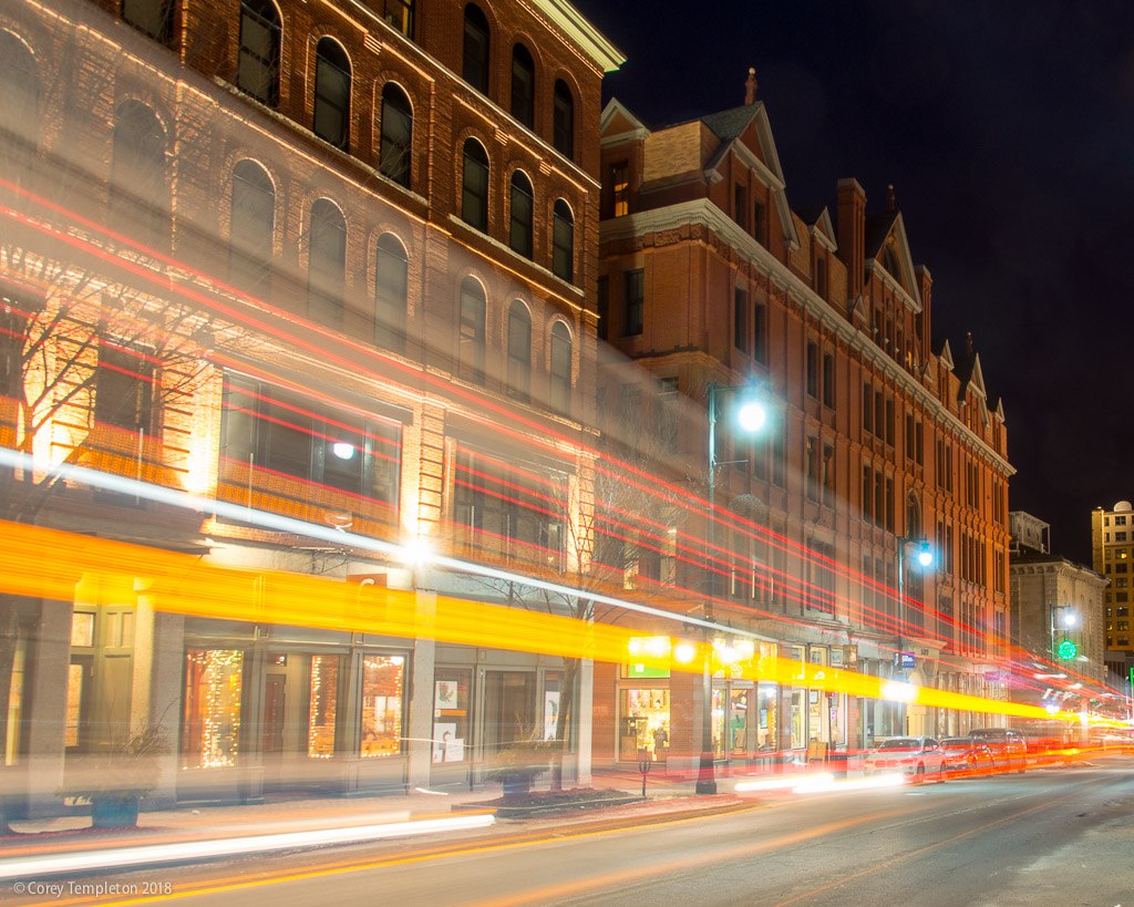 Corey Templeton Photography Congress Street Bus Lights